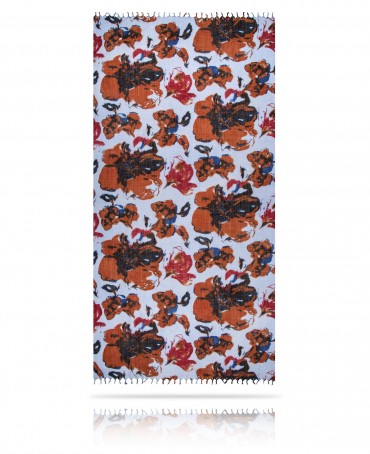 Палантин Женский W40-GRANDE.FLEUR/GRIS